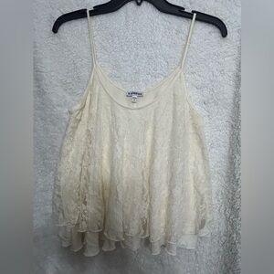 Express Ivory Lace Camisole Top